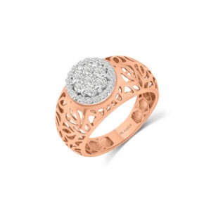 Rosy Glow Circle Diamond Ring