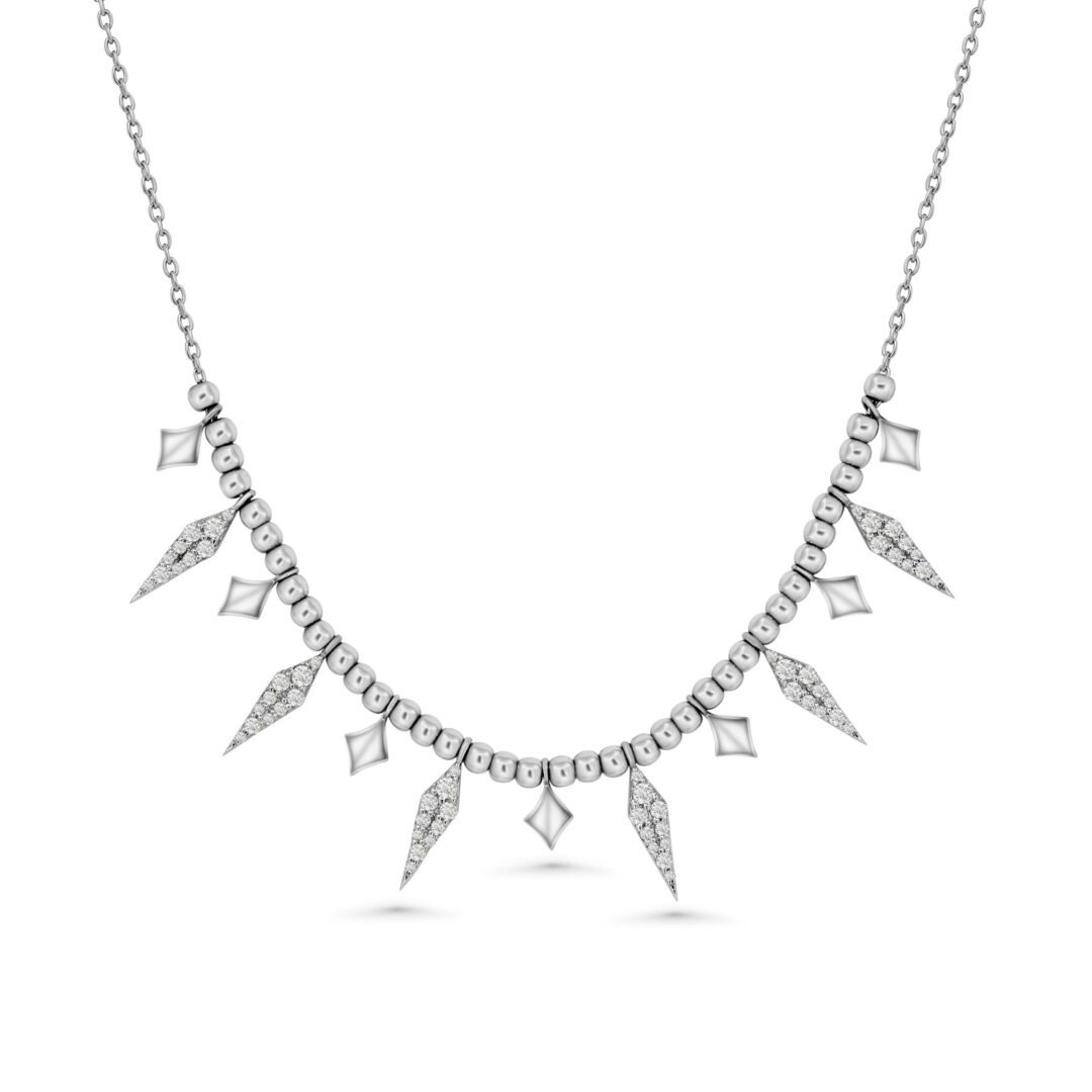 White background image for Diamond Shard Necklaceby El Galla