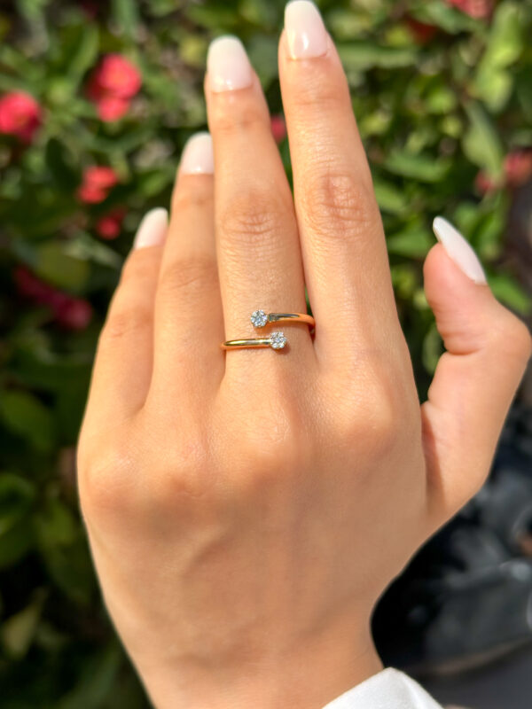 rose gold diamond ring by el galla the best jewelry designer in egypt