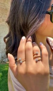 This Croisé Open Ring is a beautiful diamond ring designed by el galla