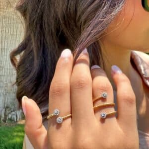 This Croisé Open Ring is a beautiful diamond ring designed by el galla