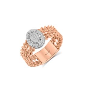 Curled Elegance Diamond Ring