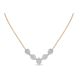 Golden Grace Diamond Cascade Necklace