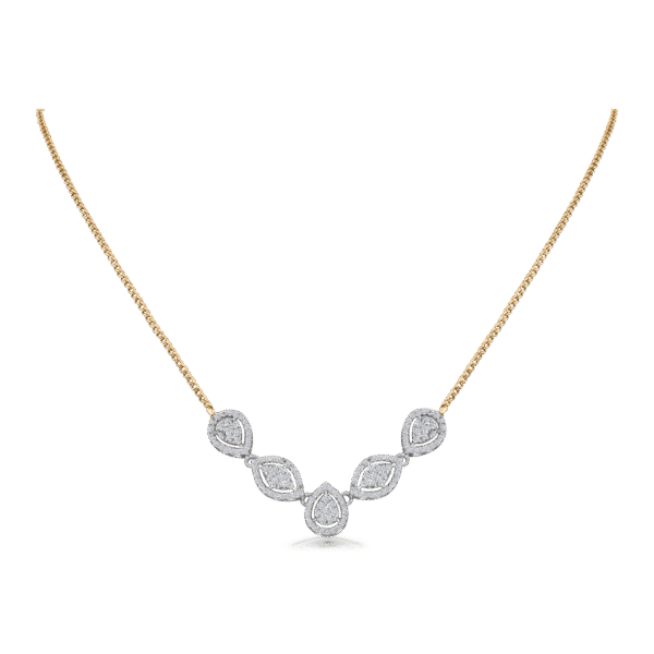 Golden Grace Diamond Cascade Necklace