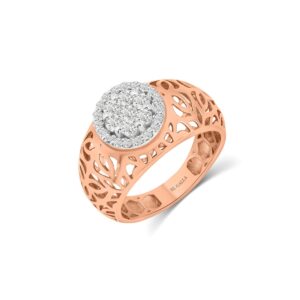Rosy Glow Circle Diamond Ring
