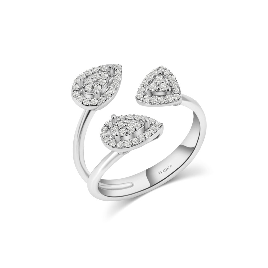 Pear Trio Ring