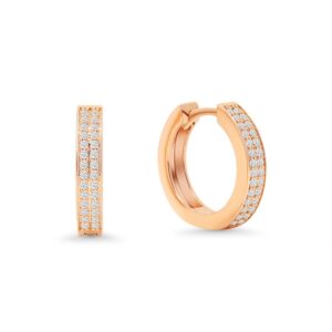 rose gold diamond earring by el galla the best jewelry designer in egypt