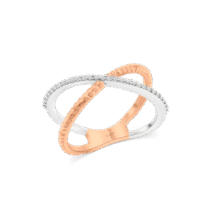 Two-Tone Criss Cross Ring