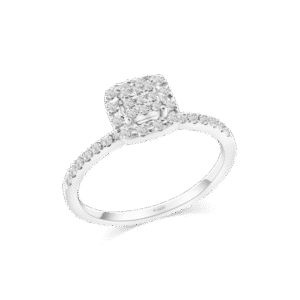 Square Cluster Diamond Ring