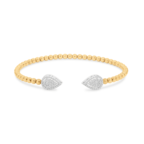 Golden Pear Diamond Cuff