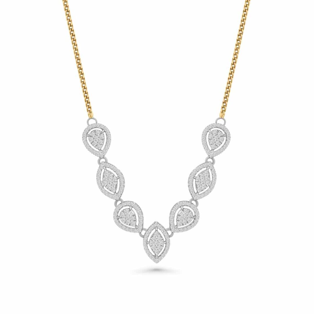 Diamond Leafline Necklace