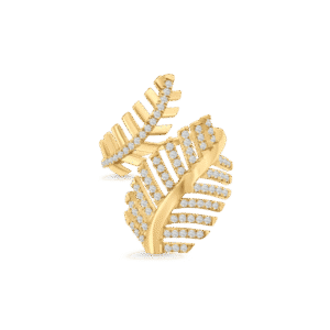 Diamond Palm Leaf Ring
