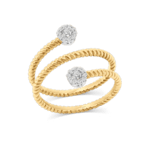Diamond Spiral Twist Ring