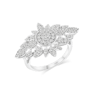Diamond Sunburst Ring