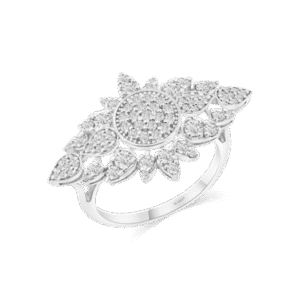 Diamond Sunburst Ring