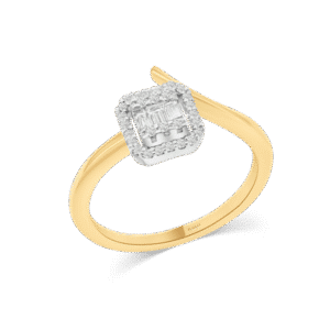 Diamond Twist Square Ring