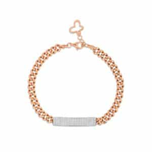 Pavé Bar Curb-Link Bracelet