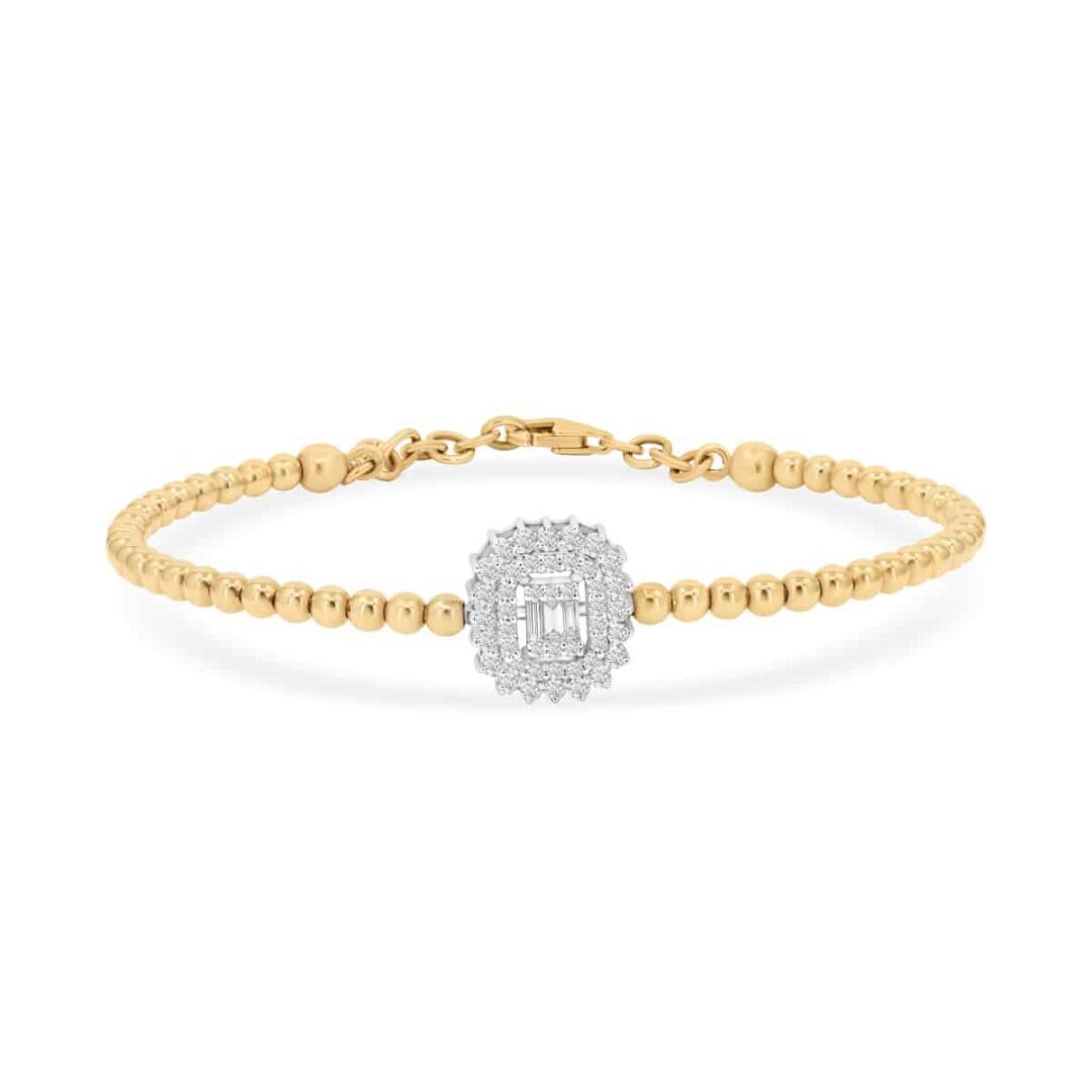Radiant Bloom Beaded Bangle