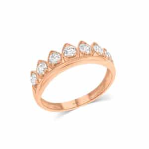 Rose Petal Crown Diamond Ring