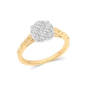 Round Diamond Studded Ring
