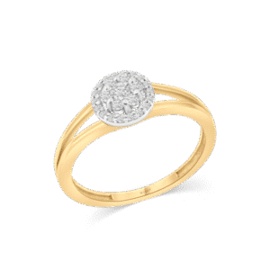 Split Halo Diamond Ring