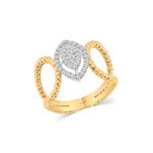 Teardrop Double Band Ring
