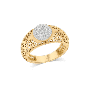 Yellow Glow Circle Diamond Ring